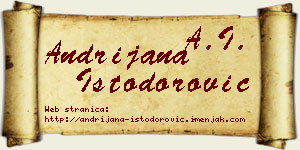 Andrijana Istodorović vizit kartica